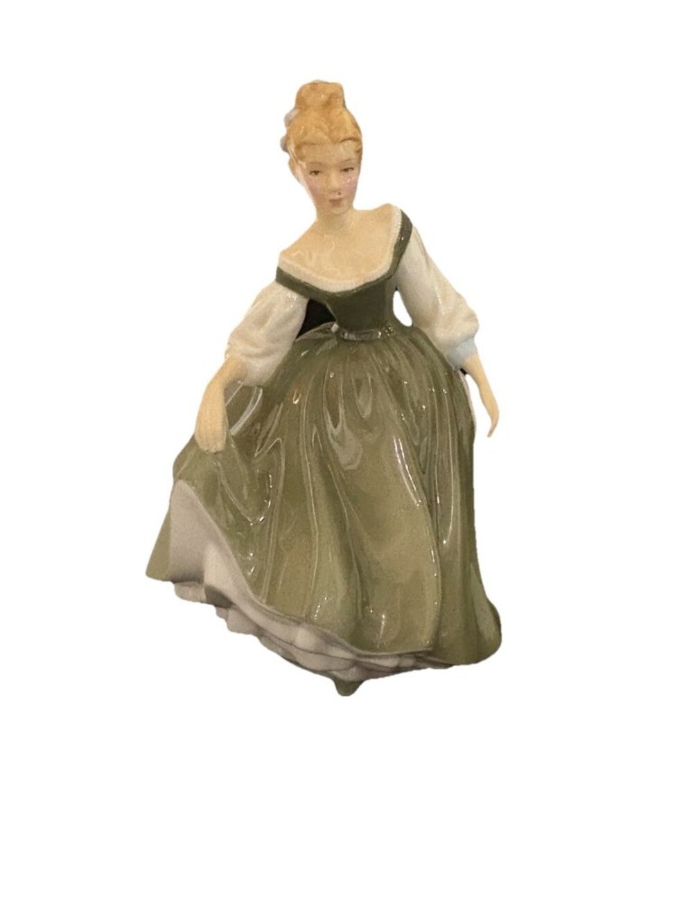 Vintage Royal Doulton "Fair Lady" Pretty Ladies HN4789 2004 Green White Figurine